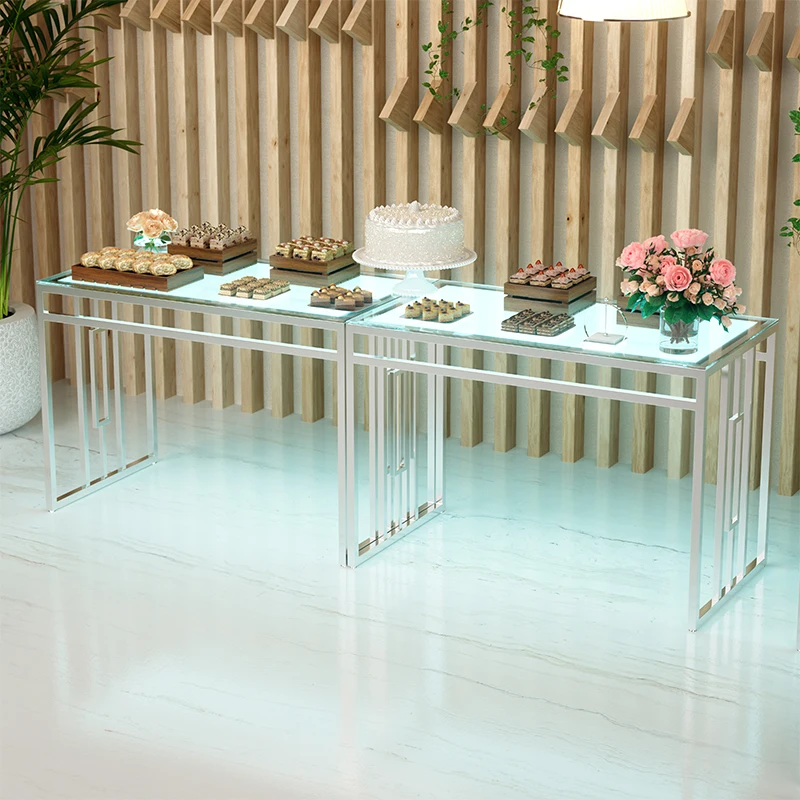 Hotel Buffy Terrace Luminous Coffee Table Stainless Steel Glass Table Rectangle Bar Dispersion Bar High Table Customization
Hotel Buffy Terrace Luminous Coffee Table Stainless Steel Glass Table Rectangle Bar Dispersion Bar High Table Customization