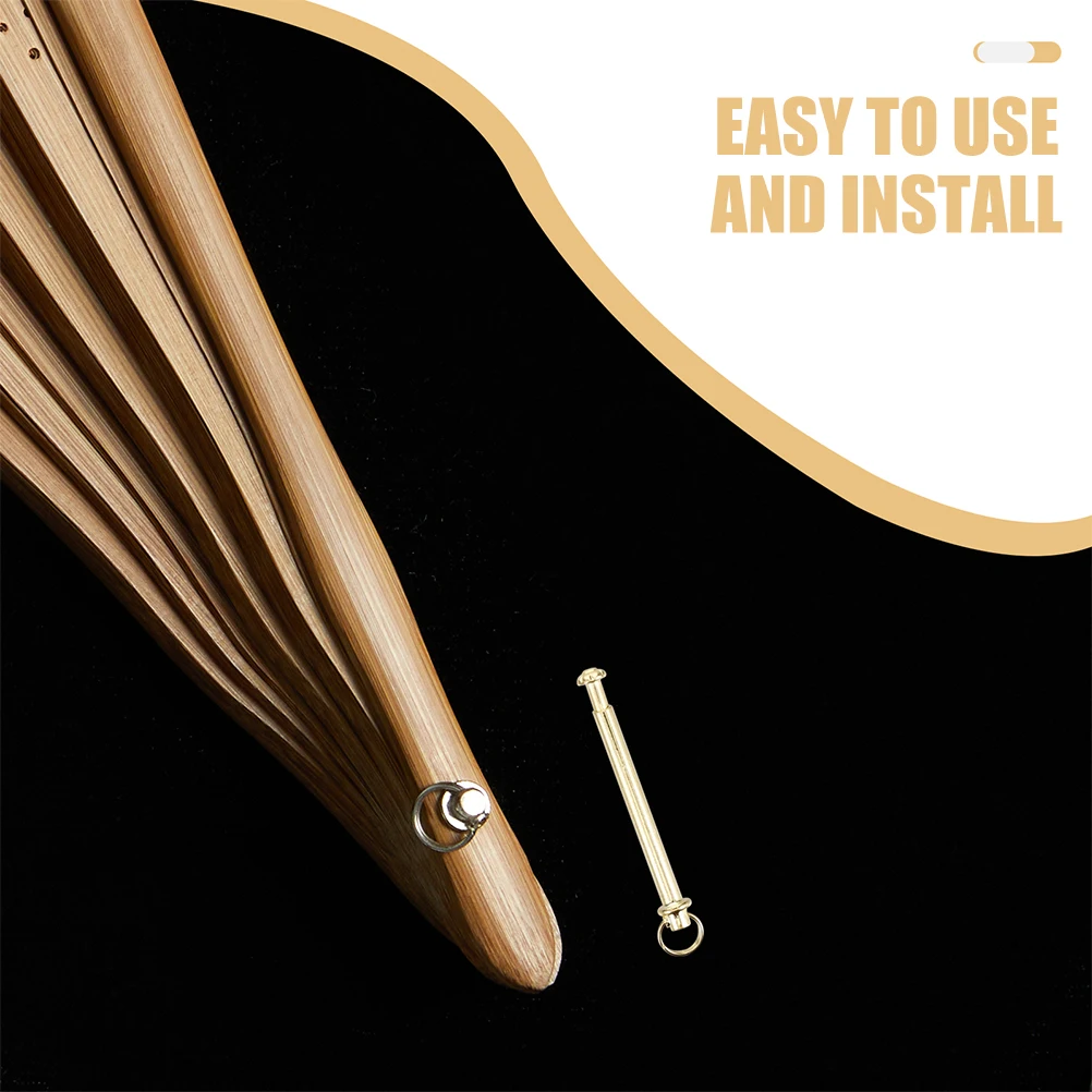 5 Sets 3mm 25mm Golden Rivets for Foldable Fans Shaft Repair Kit Metal Nuts Pendant Accessories Fan Nail Replacement Handheld
5 Sets 3mm 25mm Golden Rivets for Foldable Fans Shaft Repair Kit Metal Nuts Pendant Accessories Fan Nail Replacement Handheld