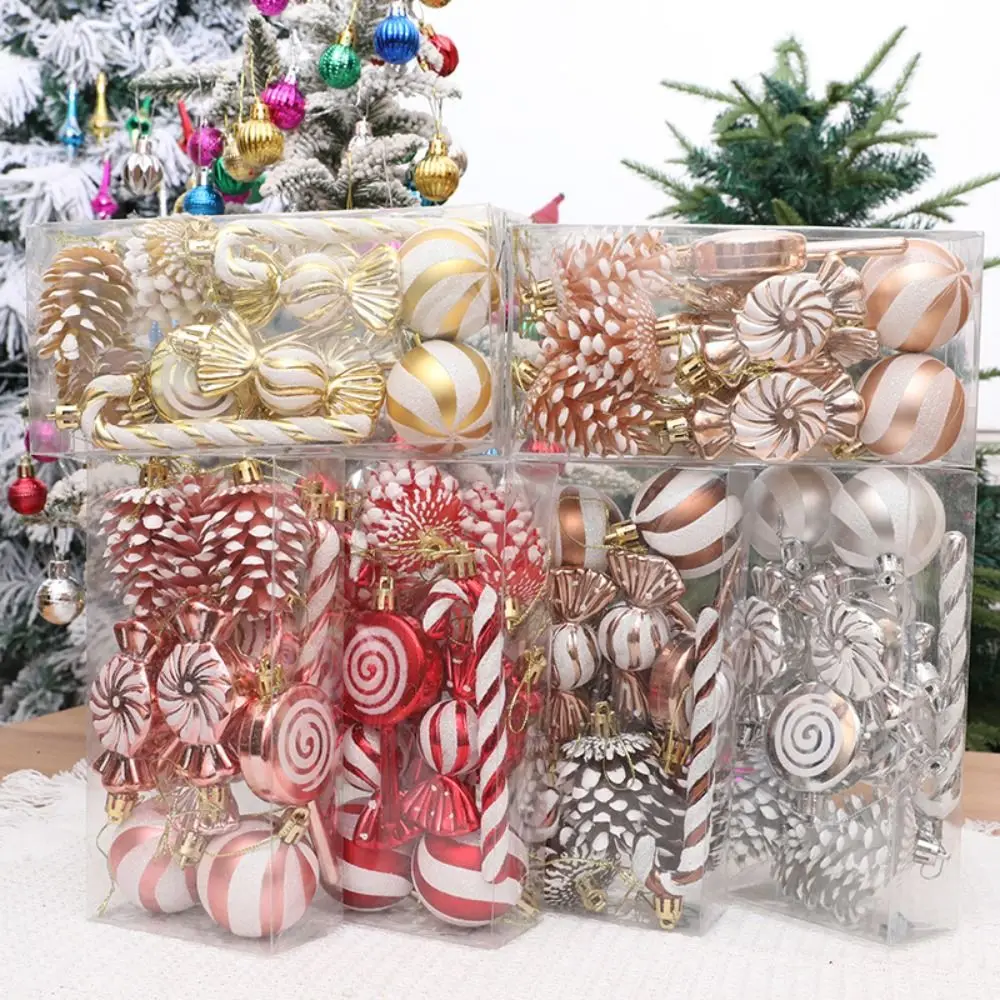 13pcs Shatterproof Christmas Candy Ball Pendant Reusable Plastic Lollipop Pine Cone Pendant Elegant Merry Christmas Decor
13pcs Shatterproof Christmas Candy Ball Pendant Reusable Plastic Lollipop Pine Cone Pendant Elegant Merry Christmas Decor