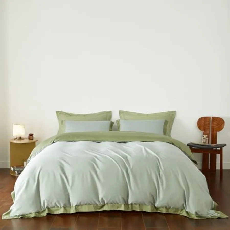 Duvet Cover 100% Egyptian Cotton 3 Pcs Set 1 Hotel Collection Sage Wide Trim Duvet Cover with Zipper Ties 2 Pillow Shams Hotel
Duvet Cover 100% Egyptian Cotton 3 Pcs Set 1 Hotel Collection Sage Wide Trim Duvet Cover with Zipper Ties 2 Pillow Shams Hotel
