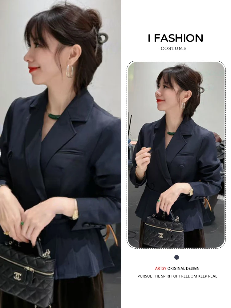 Модный женский костюмный пиджак Ele: весенне-осенний дизайн, повседневный свободный крой, длинный рукав, дышащий, удобный для ношения.
Модный женский костюмный пиджак Ele: весенне-осенний дизайн, повседневный свободный крой, длинный рукав, дышащий, удобный для ношения.