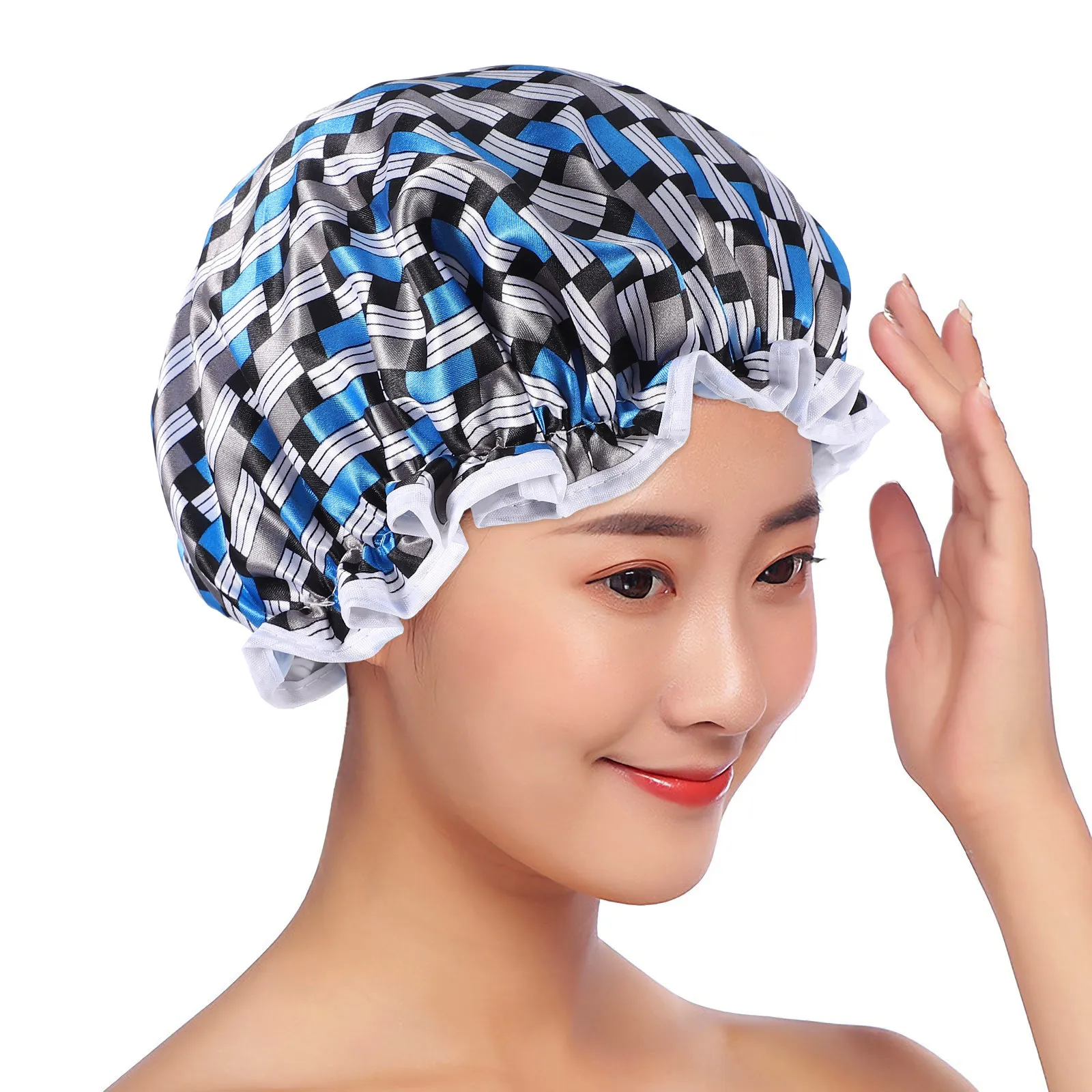 3Pcs Waterproof Bathing Shower Caps Double Layer Reusable Polyester Women Shower Hat Makeup Hair Cap Night Sleeping Adjustable
3Pcs Waterproof Bathing Shower Caps Double Layer Reusable Polyester Women Shower Hat Makeup Hair Cap Night Sleeping Adjustable