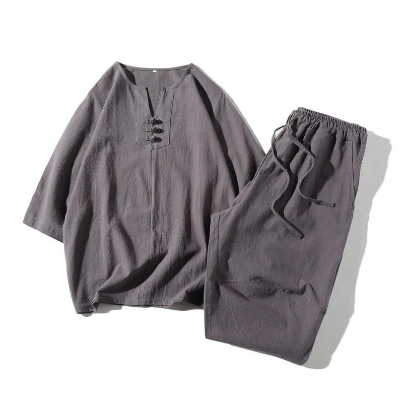 Big Size 4Xl 5Xl V-Neck Hanfu Men Chinese Clothes Kung Fu Clothing Zen Suit Cotton Line 2Pcs Suit Casual Wear Man Chinese Style
Big Size 4Xl 5Xl V-Neck Hanfu Men Chinese Clothes Kung Fu Clothing Zen Suit Cotton Line 2Pcs Suit Casual Wear Man Chinese Style