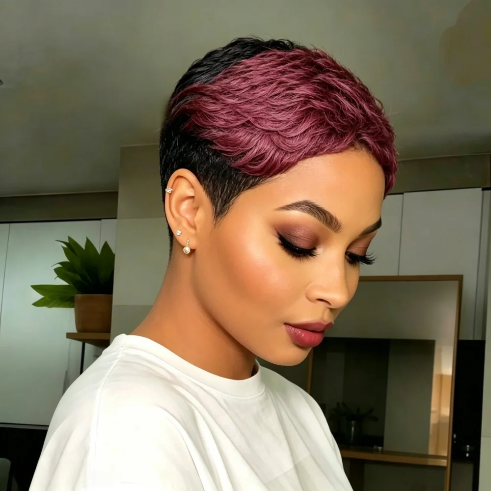 Short Tapered Cut Human Hair Wig Honey Blonde Highlight Wig Full Machine Made Wig Natural Looking Wig
Short Tapered Cut Human Hair Wig Honey Blonde Highlight Wig Full Machine Made Wig Natural Looking Wig