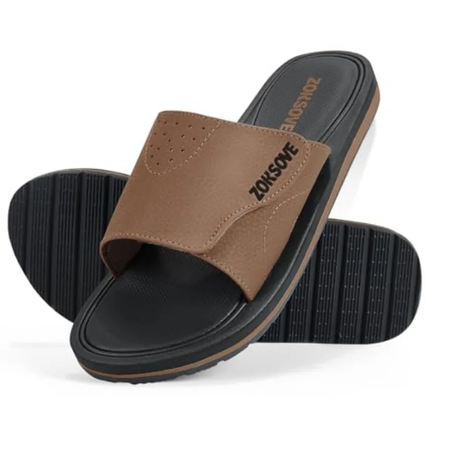 ZOKSOVE Slides for Men - Adjustable Slide Sandals Slip On- Open Toe Memory Foam Beach Sandals - Comfortable Summer Footwear for
ZOKSOVE Slides for Men - Adjustable Slide Sandals Slip On- Open Toe Memory Foam Beach Sandals - Comfortable Summer Footwear for