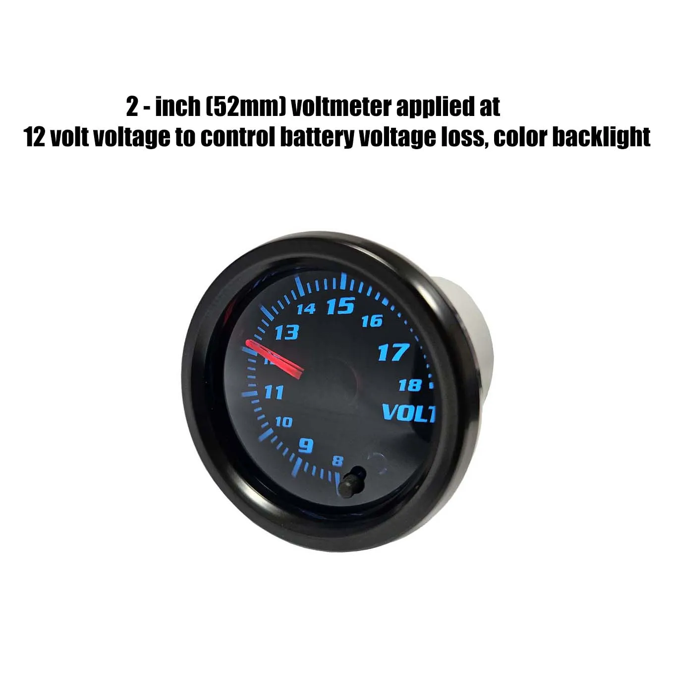 2 - inch (52mm) voltmeter 12 volt voltage to control battery voltage loss, color backlight
2 - inch (52mm) voltmeter 12 volt voltage to control battery voltage loss, color backlight