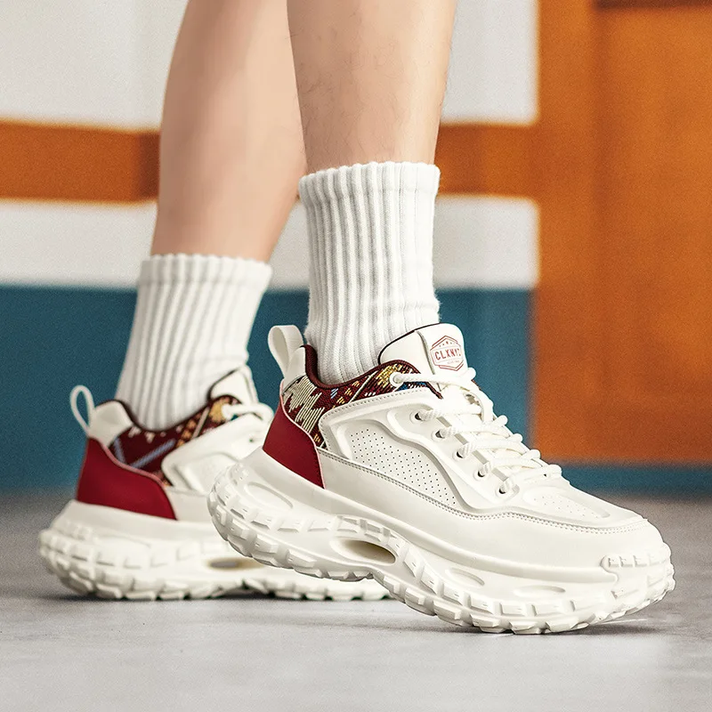 Men's 2026 Leather Thick soled Breathable Anti slip Running Thick soled Sports and Leisure Shoes
Men's 2026 Leather Thick soled Breathable Anti slip Running Thick soled Sports and Leisure Shoes