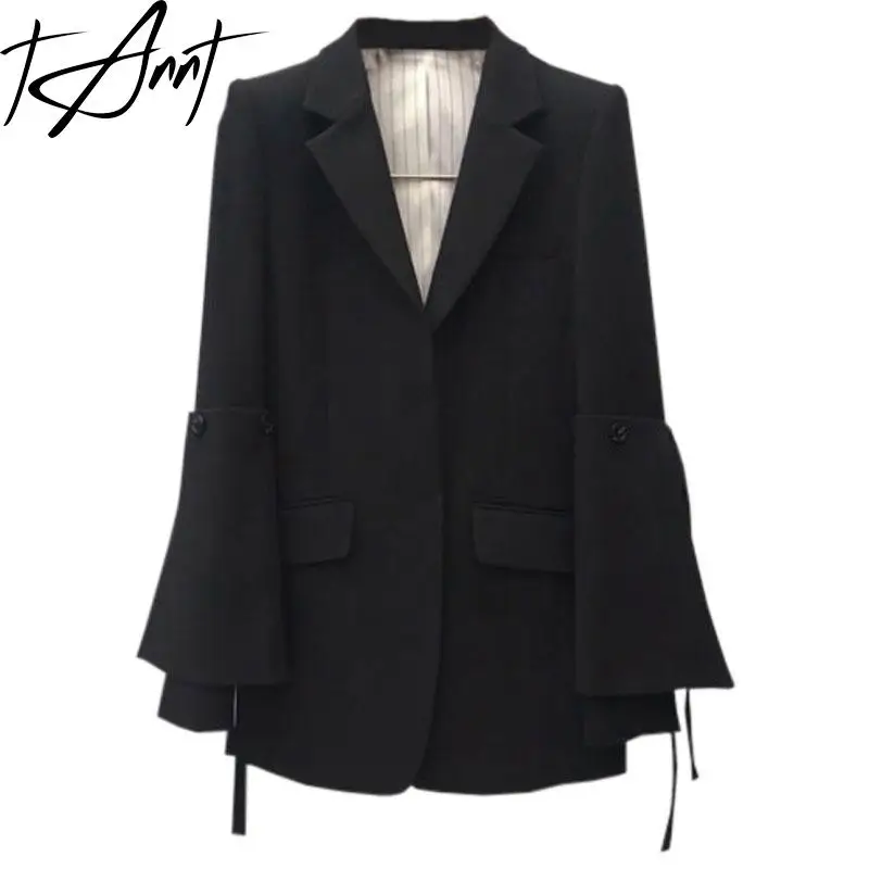 Tannt Women Blazer Flared Sleeves Bandages Black Chic And Elegant Woman Jacket Vintage Fashion Long Blazer Woman 2023 New
Tannt Women Blazer Flared Sleeves Bandages Black Chic And Elegant Woman Jacket Vintage Fashion Long Blazer Woman 2023 New