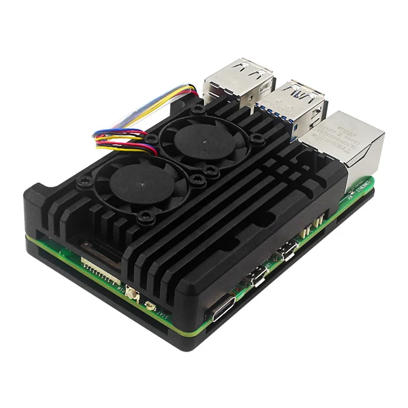 Корпус радиатора из алюминиевого сплава для Raspberry Pi 5, корпус с пассивным охлаждением для Raspberry Pi 5 с двойным охлаждающим вентилятором
Корпус радиатора из алюминиевого сплава для Raspberry Pi 5, корпус с пассивным охлаждением для Raspberry Pi 5 с двойным охлаждающим вентилятором