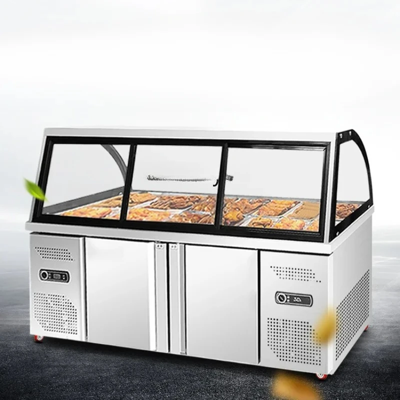 Stainless Steel Deli Cabinet Commercial Freeze Storage Fresh-Keeping Double Temperature Display Cabinet
Stainless Steel Deli Cabinet Commercial Freeze Storage Fresh-Keeping Double Temperature Display Cabinet