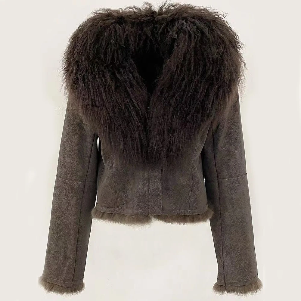 Luxyonuo зимнее пальто для женщин, замшевая куртка с воротником из натурального монгольского овечьего меха, женская роскошная теплая подкладка из натурального кроличьего меха, новинка
Luxyonuo зимнее пальто для женщин, замшевая куртка с воротником из натурального монгольского овечьего меха, женская роскошная теплая подкладка из натурального кроличьего меха, новинка