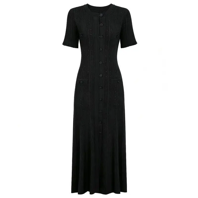 Elegant Knitted Long Dress Short Sleeve Slimming Midi Dress for Women High Quality Summer Autumn New Style Celebrity Favorite
Elegant Knitted Long Dress Short Sleeve Slimming Midi Dress for Women High Quality Summer Autumn New Style Celebrity Favorite