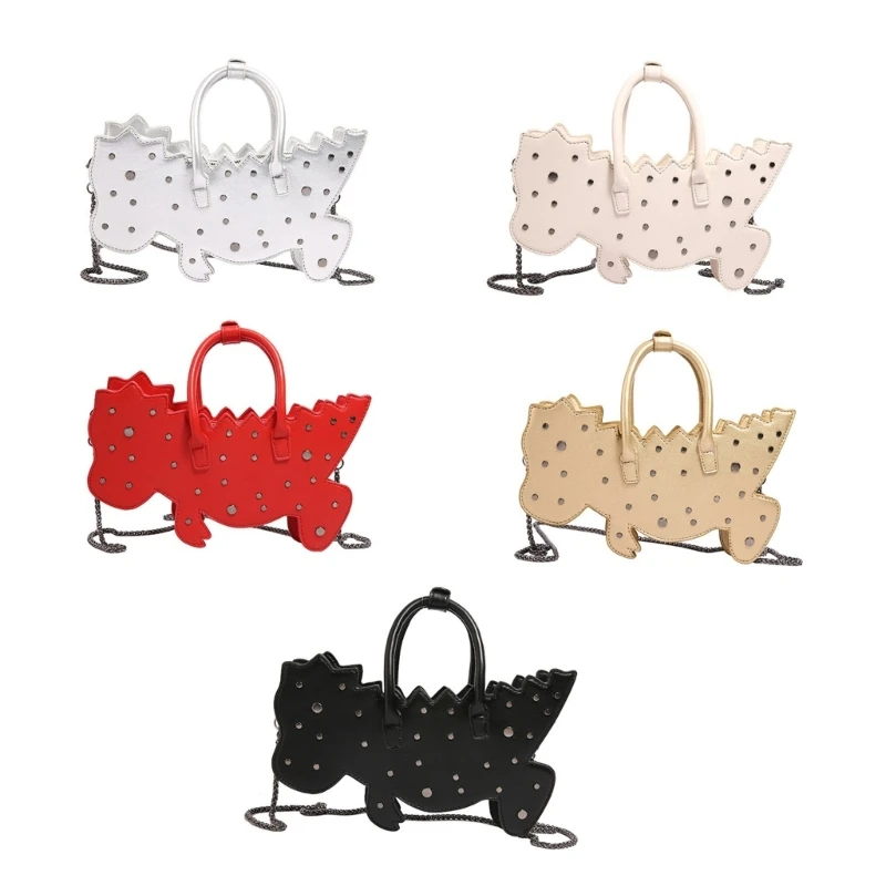 Women Dinosaur Shape Shoulder Bag Elegant PU Leather Crossbody Purse Lady Girls Casual Solid Color Messenger Bag with Chain
Women Dinosaur Shape Shoulder Bag Elegant PU Leather Crossbody Purse Lady Girls Casual Solid Color Messenger Bag with Chain
