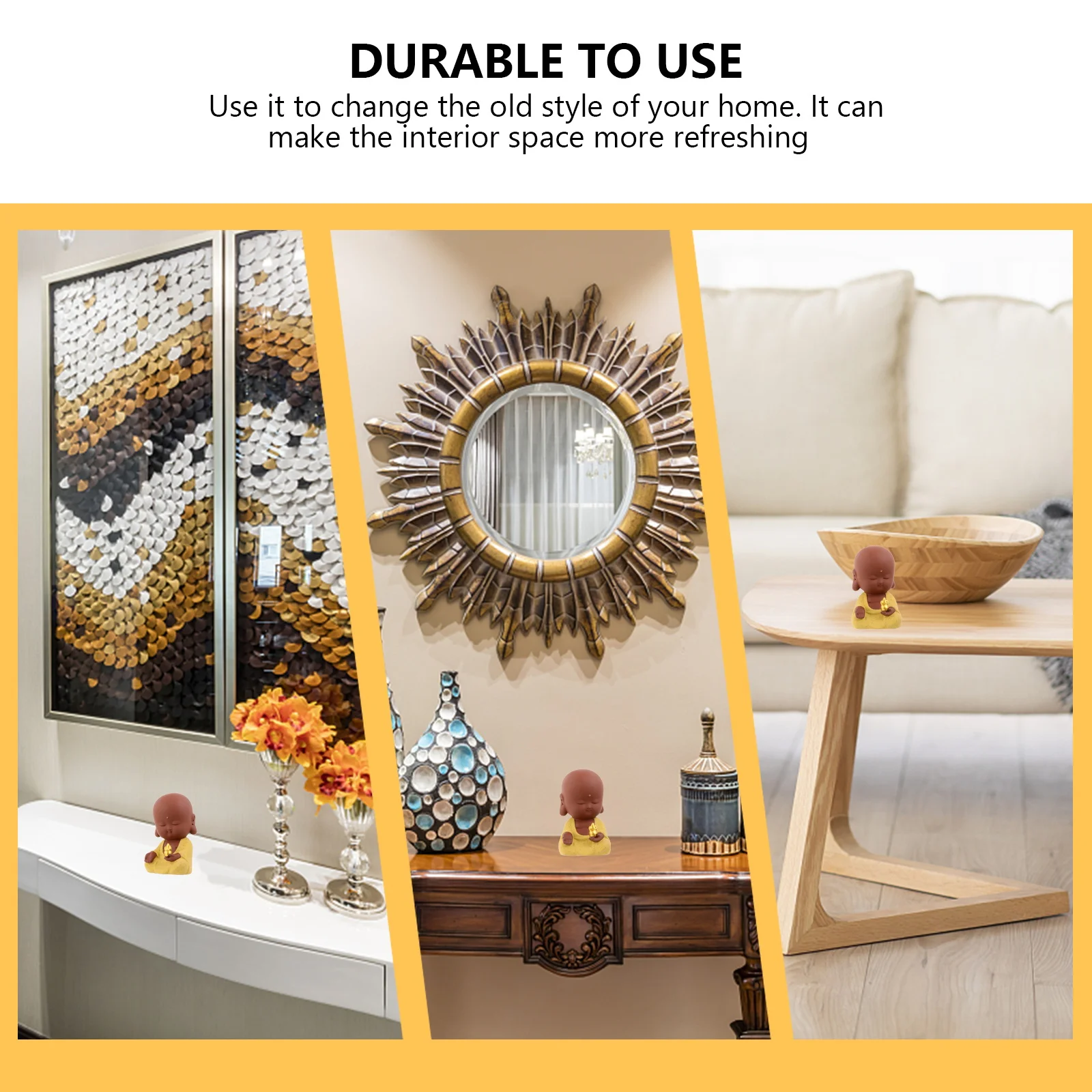 1Pcs Dainty Ceramic Buddha Statue Temple Ornament Hand-Painted Decorative Piece Bedroom Sitting Room Dining Room Car Arrangement
1Pcs Dainty Ceramic Buddha Statue Temple Ornament Hand-Painted Decorative Piece Bedroom Sitting Room Dining Room Car Arrangement