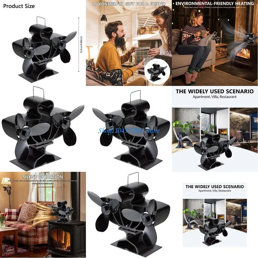 Y6GD Double Head Fireplaces Fan Burning Stove Fan No Electricity Needed
Y6GD Double Head Fireplaces Fan Burning Stove Fan No Electricity Needed