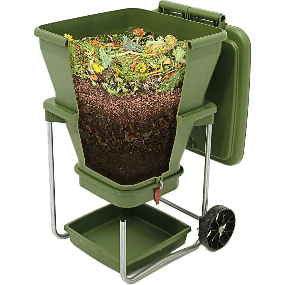 20-Gallon Continuous Flow Worm Composting Bin for Indoor/Outdoor Use - Maker of Worm Castings and Tea
20-Gallon Continuous Flow Worm Composting Bin for Indoor/Outdoor Use - Maker of Worm Castings and Tea