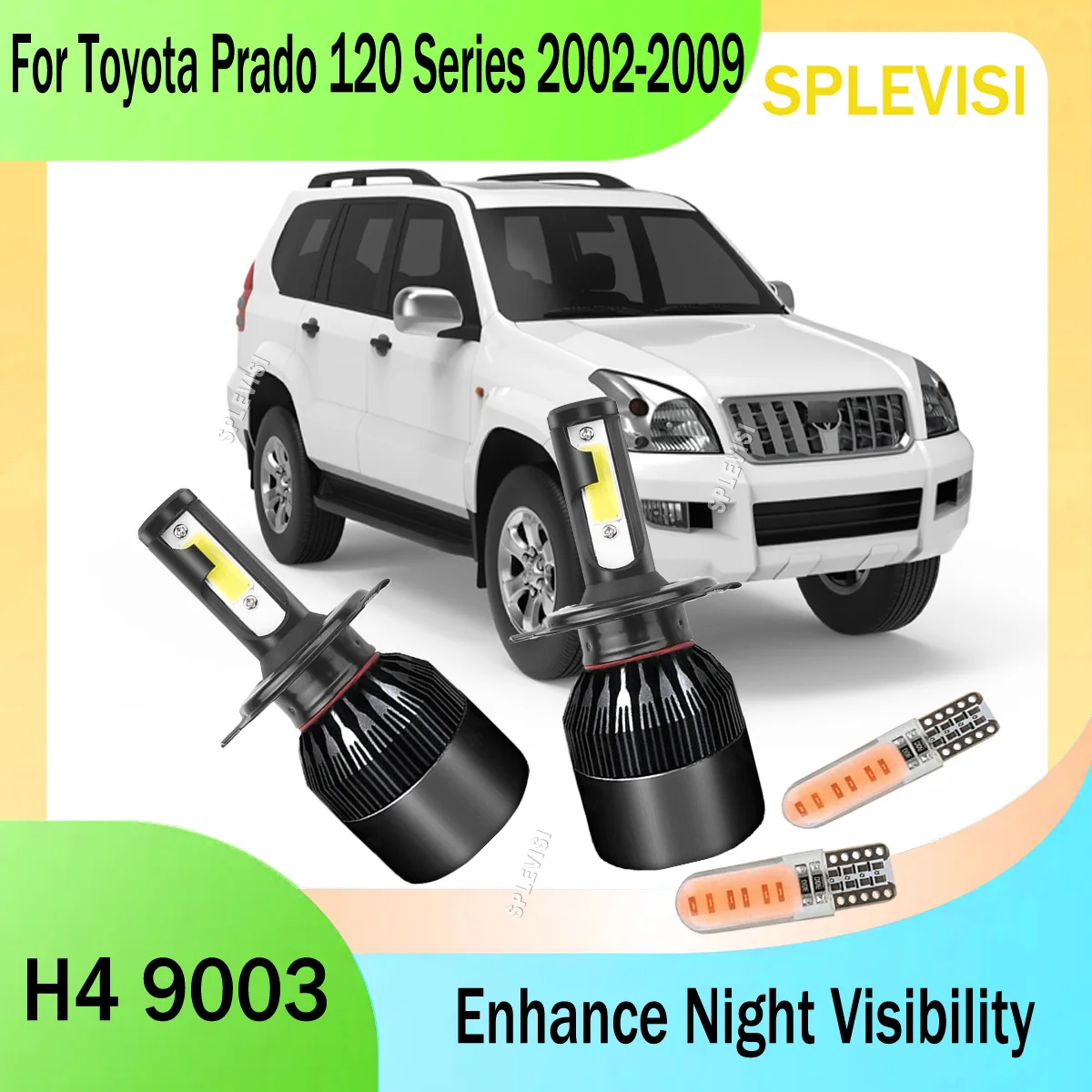 Upgrade your night driving with H4 9003 high-low beam headlights For Toyota Prado 120 Series 2002 2003 2004 2005 2006 2007-2009
Upgrade your night driving with H4 9003 high-low beam headlights For Toyota Prado 120 Series 2002 2003 2004 2005 2006 2007-2009