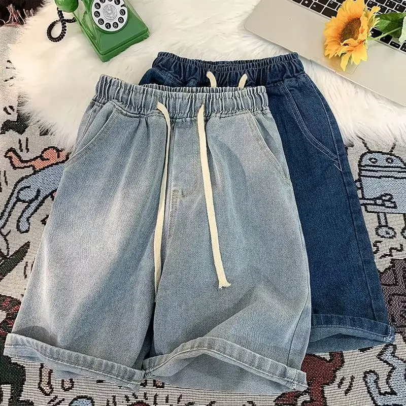 Comfortable Casual Loose Women's Denim Shorts Outerwear Summer Versatile Mid-Length Five-Button Jeans Female Fashion
Comfortable Casual Loose Women's Denim Shorts Outerwear Summer Versatile Mid-Length Five-Button Jeans Female Fashion