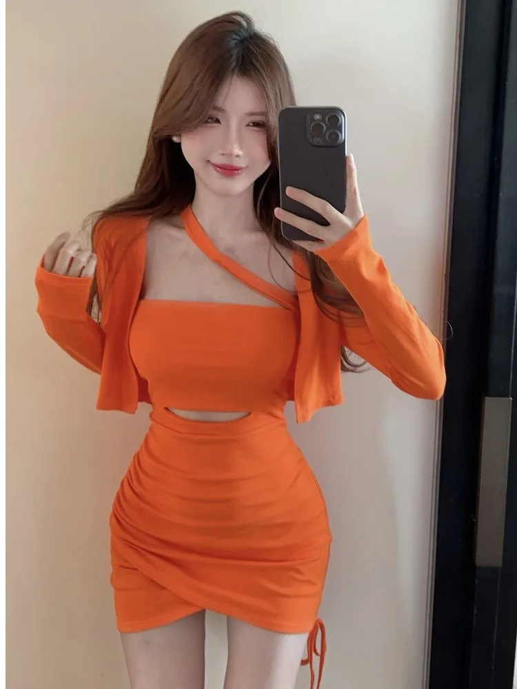 Fashionable Two-Piece Set Shoulder Bared Dress Short Skirt Long Sleeve Sunscreen Outerwear Korean Style Commute Suitable for ...
Fashionable Two-Piece Set Shoulder Bared Dress Short Skirt Long Sleeve Sunscreen Outerwear Korean Style Commute Suitable for ...