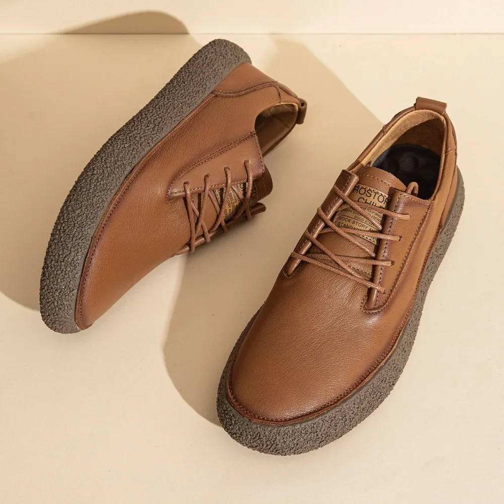 Casual Shoes Men's Spring and Autumn New Flat-bottomed Non-slip Low-top Casual Leather Shoes Men's Leather Lace-up Loafers
Casual Shoes Men's Spring and Autumn New Flat-bottomed Non-slip Low-top Casual Leather Shoes Men's Leather Lace-up Loafers