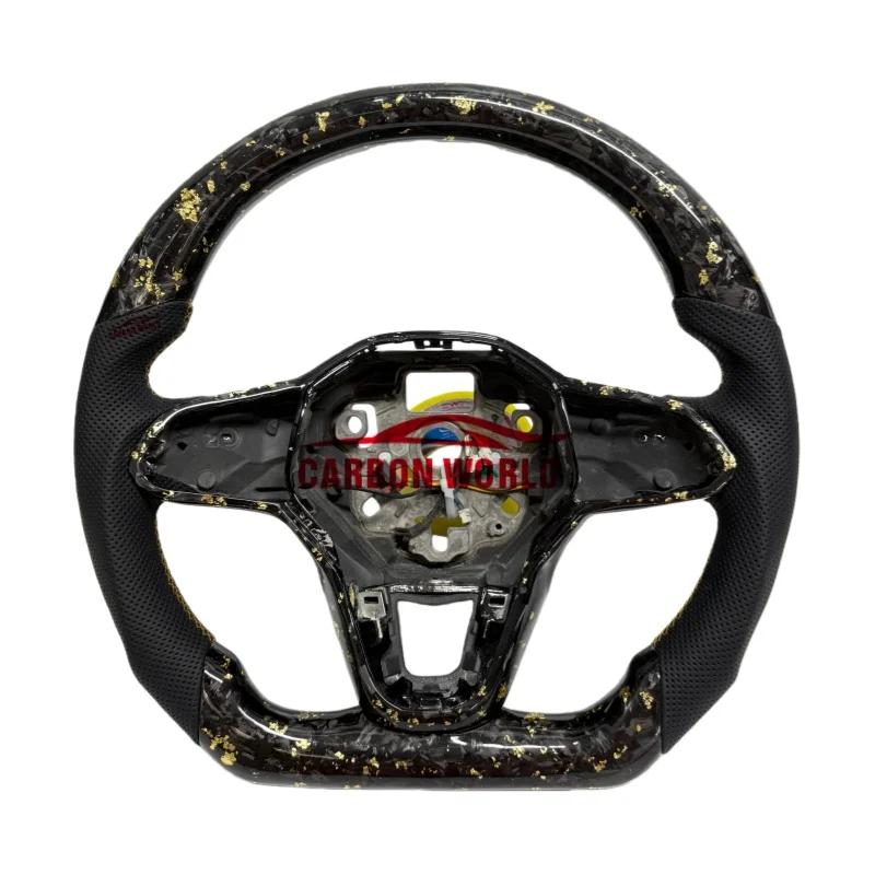 Изготовленный на заказ руль из золотого кованого углеродного волокна и кожи подходит для Volkswagen Golf MK8 MK7 MK6 GTI GTS GTD GTE R Passat CC
Изготовленный на заказ руль из золотого кованого углеродного волокна и кожи подходит для Volkswagen Golf MK8 MK7 MK6 GTI GTS GTD GTE R Passat CC