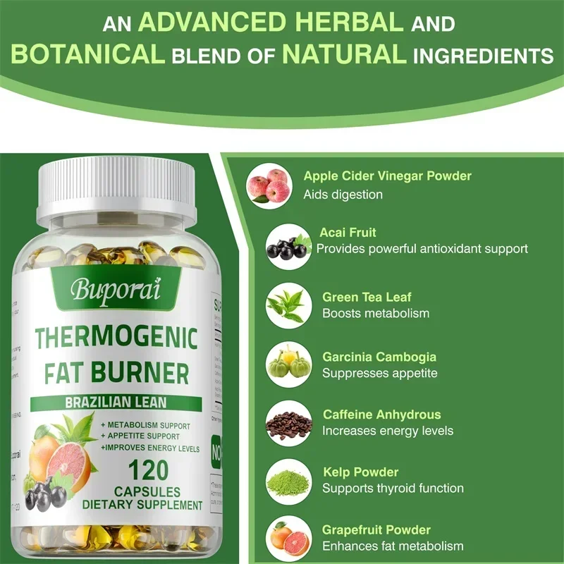 Thermogenic Fat Burner - Promote Metabolism, Burn Fat, Detox, Slimming, Weight Management, Boost Immune SystemSupplement
Thermogenic Fat Burner - Promote Metabolism, Burn Fat, Detox, Slimming, Weight Management, Boost Immune SystemSupplement