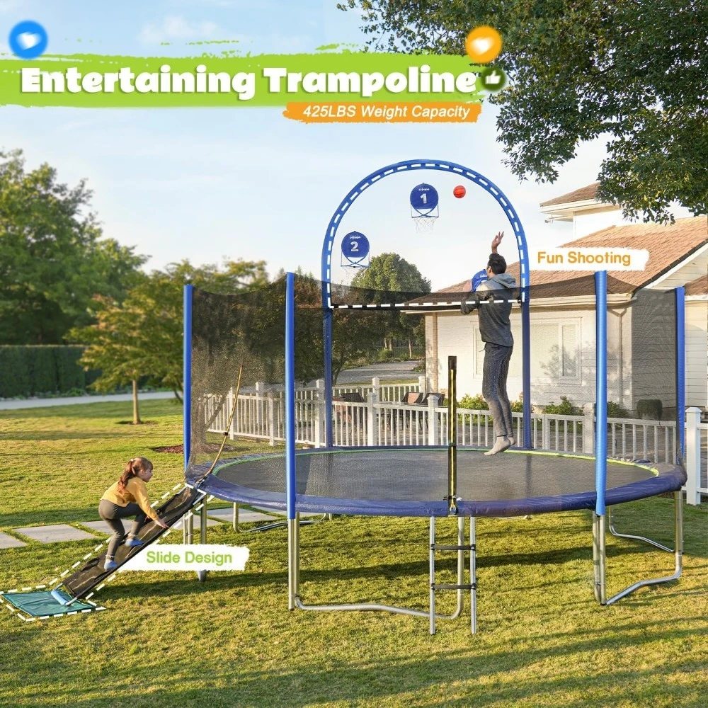 Trampolines No-Gap Design 1500 LBS Weight Capacity 16 15 14 12 10 8FT for Kids Children Safety Enclosure Net Outdoor Backyards
Trampolines No-Gap Design 1500 LBS Weight Capacity 16 15 14 12 10 8FT for Kids Children Safety Enclosure Net Outdoor Backyards