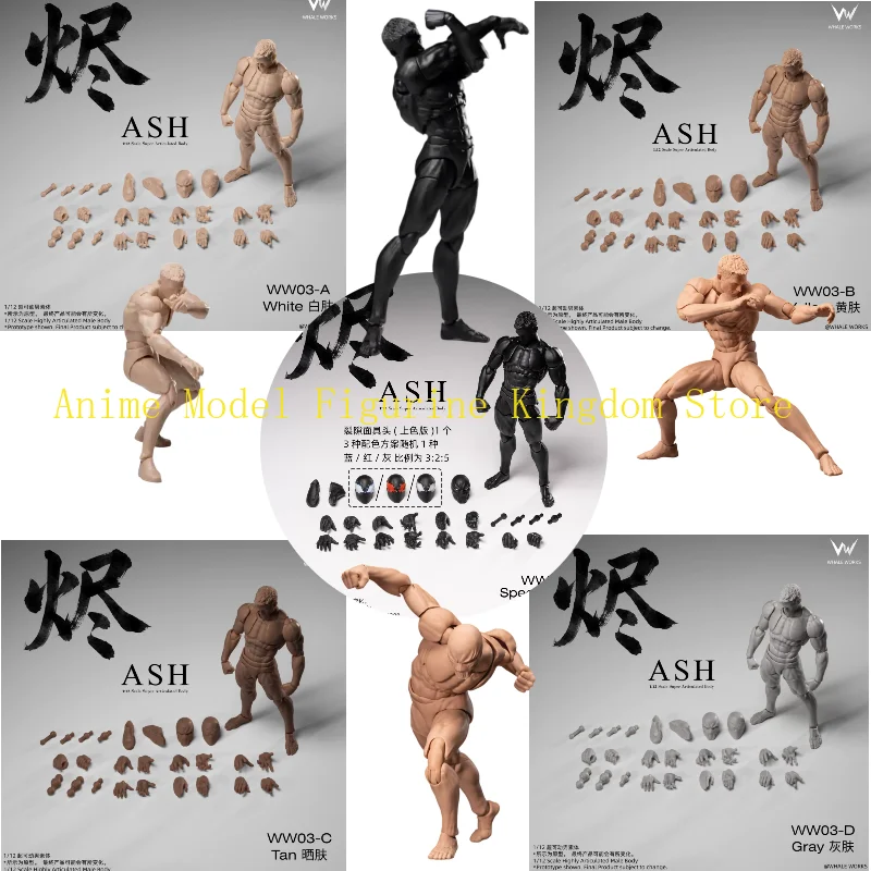 In Stock WHALE WORKS ASH WW03 1/12 Male Super Flexible Body 6'' Body with Interchangeable Head Carving Action Figure Toys Gift
In Stock WHALE WORKS ASH WW03 1/12 Male Super Flexible Body 6'' Body with Interchangeable Head Carving Action Figure Toys Gift