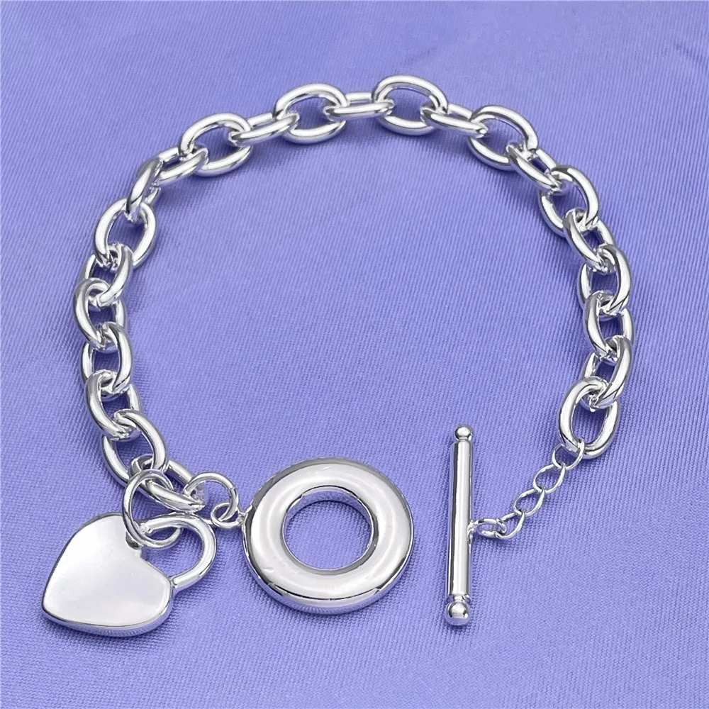 New arrive fashion 925 sterling Silver minimalist Heart Lock Bracelet for Women lady streetwear Jewelry Wedding accessories gift
New arrive fashion 925 sterling Silver minimalist Heart Lock Bracelet for Women lady streetwear Jewelry Wedding accessories gift