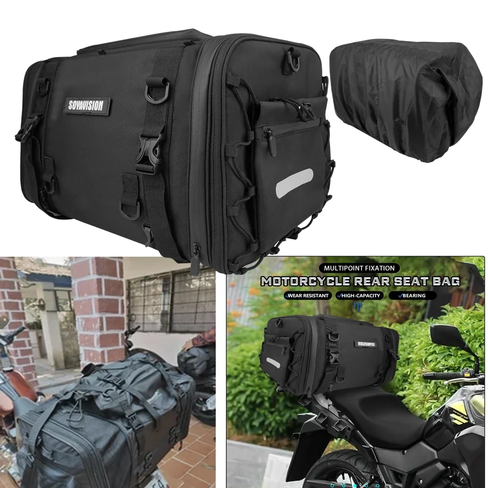 Waterproof Large Capacity Back Seat Bag Motorcycle Riding Bag Reflective Extensible Portable Off-road Bag Outdoor Travel
Waterproof Large Capacity Back Seat Bag Motorcycle Riding Bag Reflective Extensible Portable Off-road Bag Outdoor Travel