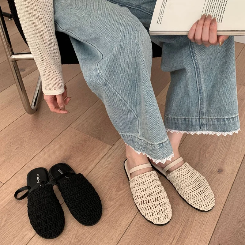 2025 Summer Fashion Mules Flats Slipper Women Weave Hollow Out Shoes Ladies Casual Outdoor Slide Slingback Female Zapatos De Muj
2025 Summer Fashion Mules Flats Slipper Women Weave Hollow Out Shoes Ladies Casual Outdoor Slide Slingback Female Zapatos De Muj