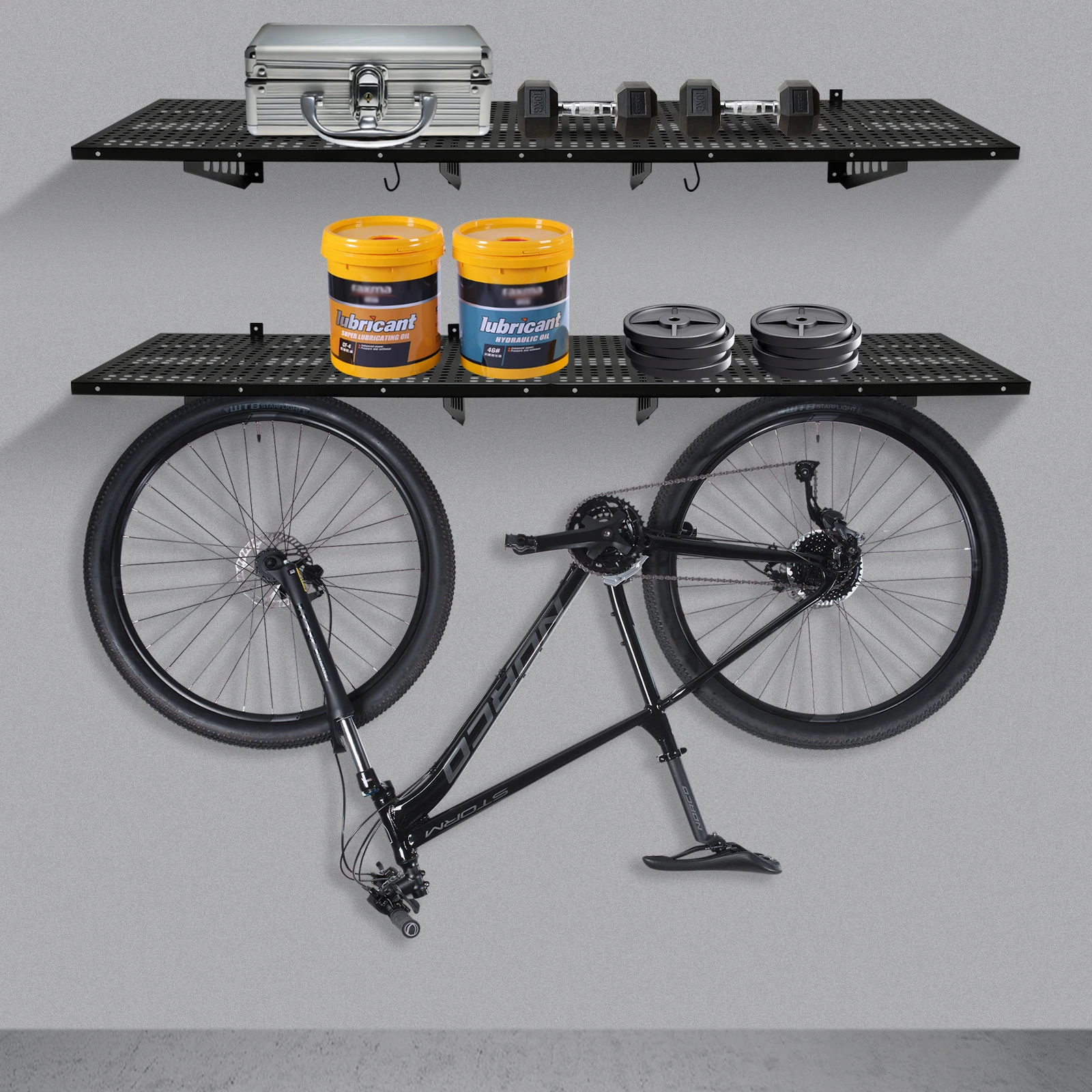 Heavy-Duty Garage Wall Shelves,560lb Capacity,Carbon Steel,Perforated Panels & Hooks for Tool Storage
Heavy-Duty Garage Wall Shelves,560lb Capacity,Carbon Steel,Perforated Panels & Hooks for Tool Storage
