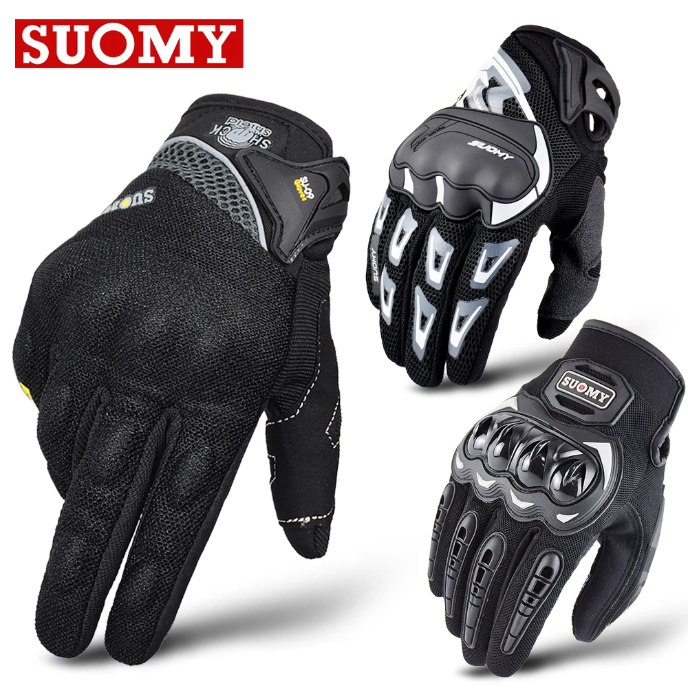 SUOMY Summer Series Gloves for Motorcycle Breathable Mesh Black Cycling Bicycle Motorbike Gloves Reflective Protective MTB MX DH
SUOMY Summer Series Gloves for Motorcycle Breathable Mesh Black Cycling Bicycle Motorbike Gloves Reflective Protective MTB MX DH