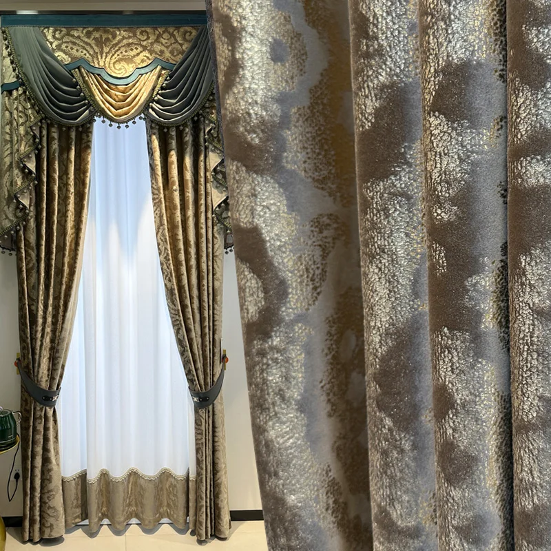 Custom Fantastic modern French vintage bronzed velvet living room brown cloth blackout curtain tulle valance drape C2065
Custom Fantastic modern French vintage bronzed velvet living room brown cloth blackout curtain tulle valance drape C2065