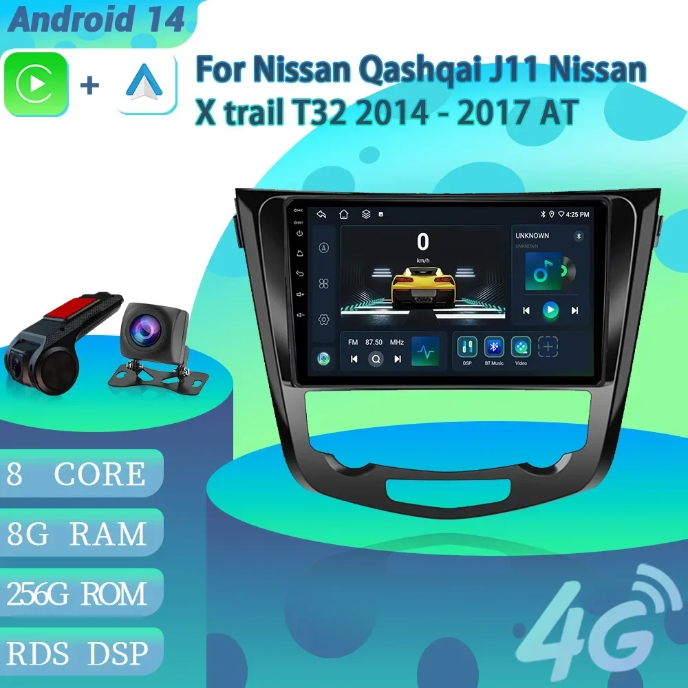 Android 14 For Nissan Qashqai J11 Nissan X trail T32 2014-2017 AT Car Radio Multimedia Video Player Navigation BT CarPlay Screen
Android 14 For Nissan Qashqai J11 Nissan X trail T32 2014-2017 AT Car Radio Multimedia Video Player Navigation BT CarPlay Screen