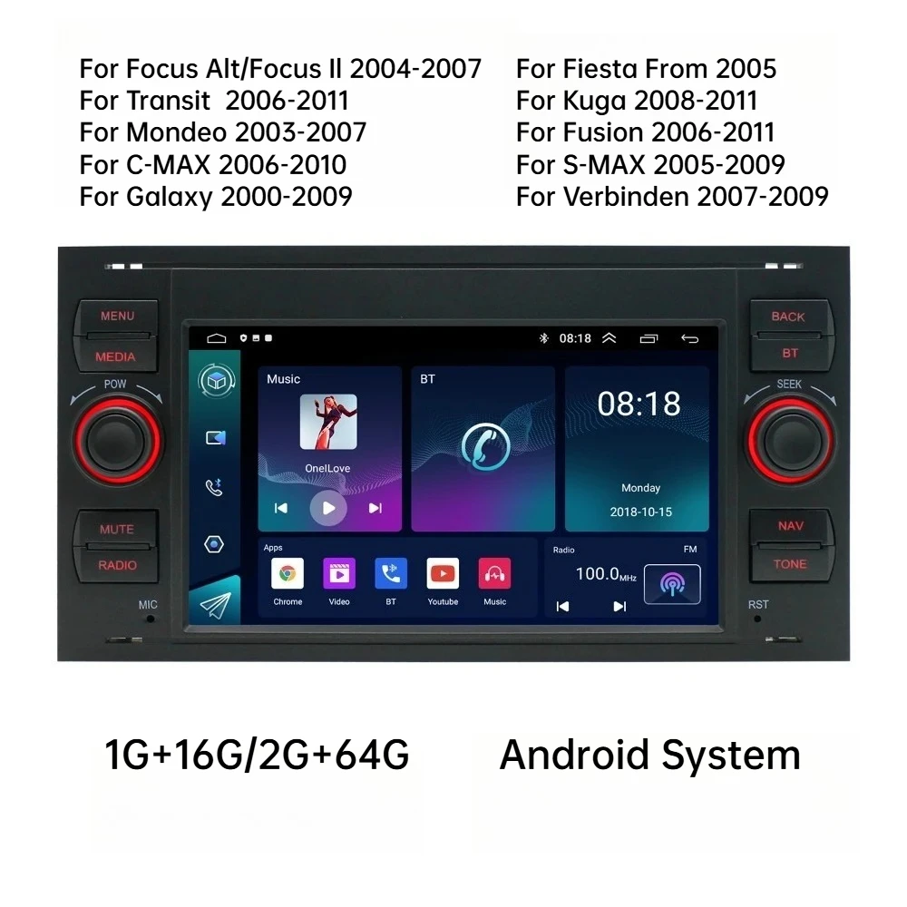 For Ford Transit/Fiesta/ Mondeo/Galaxy Car Multimedia Player 7-inch Touch Screen Android Auto Head Unit Navigation GPS
For Ford Transit/Fiesta/ Mondeo/Galaxy Car Multimedia Player 7-inch Touch Screen Android Auto Head Unit Navigation GPS