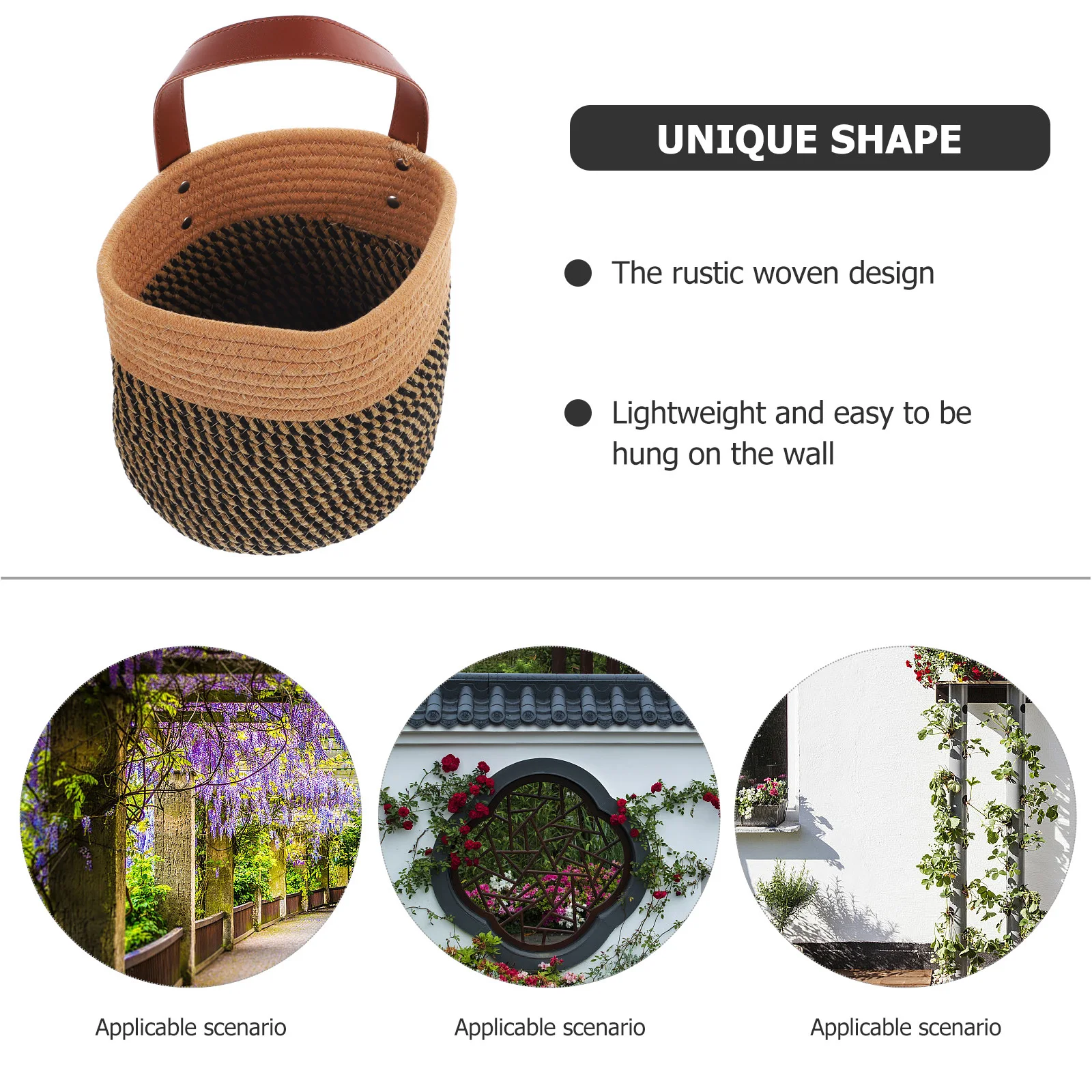 Rustic Wall Hanging Woven Flower Basket Decorative Hanging Storage Basket Flower Holder Planter for Home Garden Balcony
Rustic Wall Hanging Woven Flower Basket Decorative Hanging Storage Basket Flower Holder Planter for Home Garden Balcony