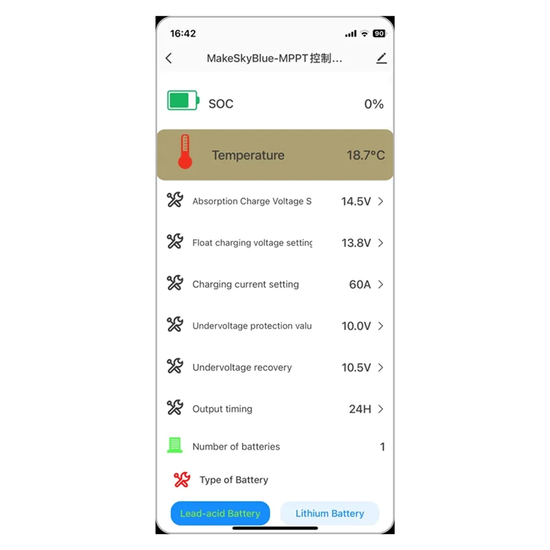 60A36V-V125 с Wi-Fi Cloud Box Makeskyblue 60A 36V MPPT Контроллер заряда солнечной батареи для свинцово-кислотной батареи Li-NMC Lifepo4
60A36V-V125 с Wi-Fi Cloud Box Makeskyblue 60A 36V MPPT Контроллер заряда солнечной батареи для свинцово-кислотной батареи Li-NMC Lifepo4