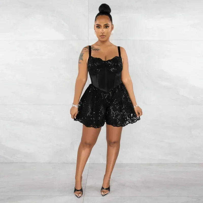 GUWU туника без рукавов с блестками на бретельках, модный женский комбинезон, летний сексуальный вечерний расклешенный цельный комплект, комбинезон
GUWU туника без рукавов с блестками на бретельках, модный женский комбинезон, летний сексуальный вечерний расклешенный цельный комплект, комбинезон