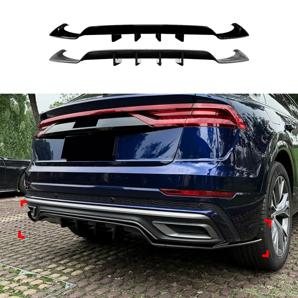 For Audi Q8 4M Sline 2019-2023 Car Rear Bumper Diffuser Lip Rear Side Splitters Spoiler Lip ABS BodyKits Tuning
For Audi Q8 4M Sline 2019-2023 Car Rear Bumper Diffuser Lip Rear Side Splitters Spoiler Lip ABS BodyKits Tuning