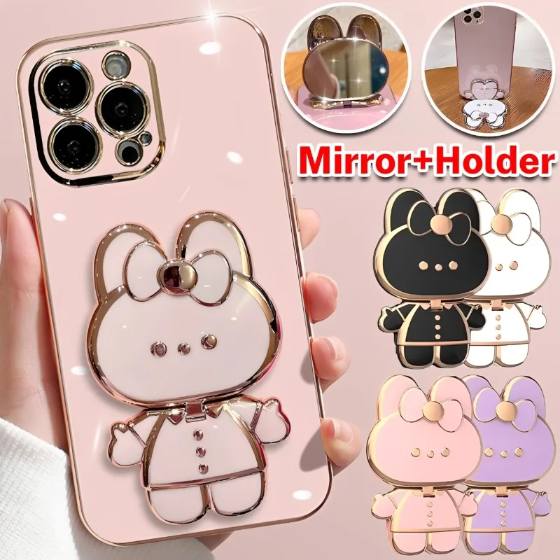 Portable Cartoon Rabbit Phone Holder with Makeup Mirror for iPhone 17 16 Samsung Xiaomi Universal Cellphone Stand Back Stickers
Portable Cartoon Rabbit Phone Holder with Makeup Mirror for iPhone 17 16 Samsung Xiaomi Universal Cellphone Stand Back Stickers