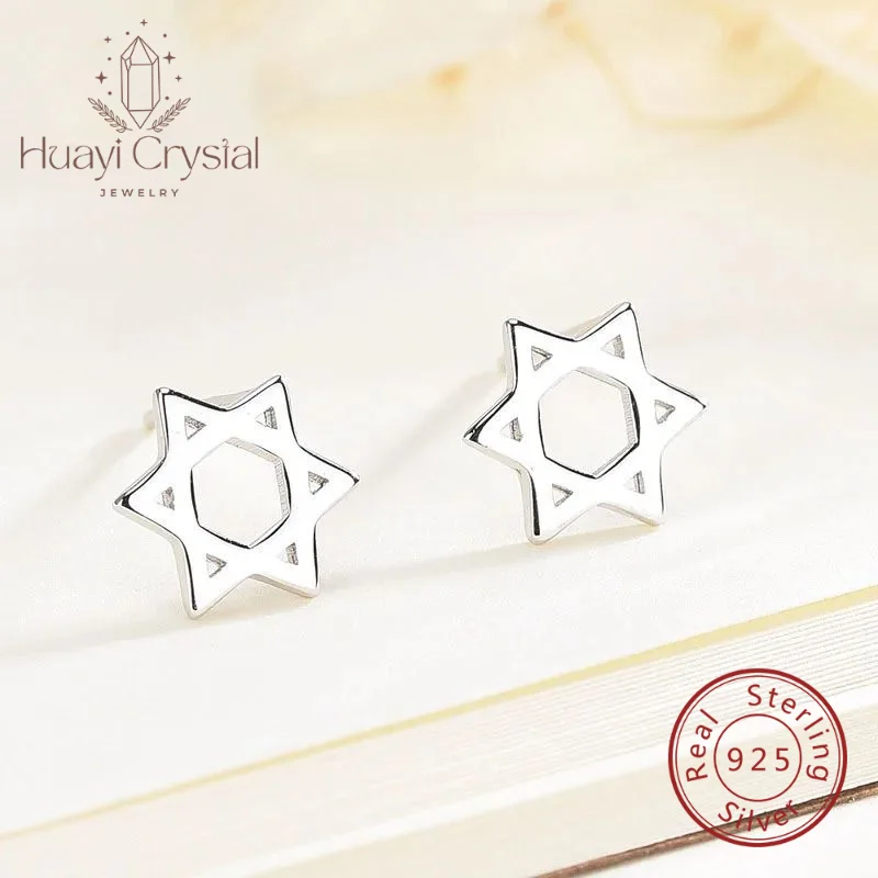 Серебряные серьги-гвоздики S925, женские серьги-гвоздики с шестиконечной звездой, простые изящные элегантные украшения
Серебряные серьги-гвоздики S925, женские серьги-гвоздики с шестиконечной звездой, простые изящные элегантные украшения
