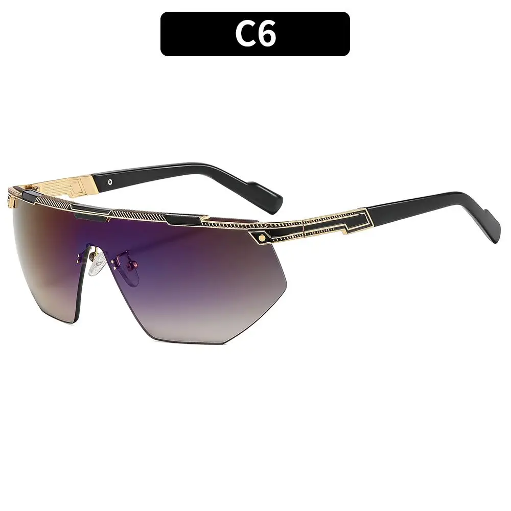 New fashionable sunglasses for men and women, one-piece half-frame punk sports sunglasses, colorful street photography, versatile trendy glasses
New fashionable sunglasses for men and women, one-piece half-frame punk sports sunglasses, colorful street photography, versatile trendy glasses