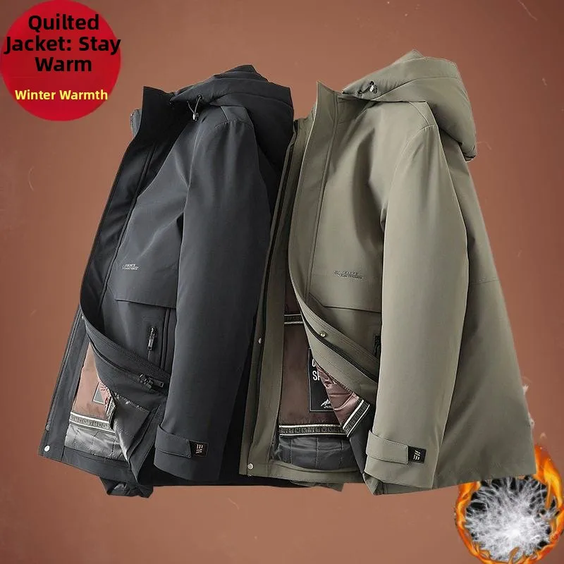 Detachable Inner Hooded Thiened Men's down Jaet Warm Winter Coat for Middle-Aged And ly Fathers Chinese Sle
Detachable Inner Hooded Thiened Men's down Jaet Warm Winter Coat for Middle-Aged And ly Fathers Chinese Sle