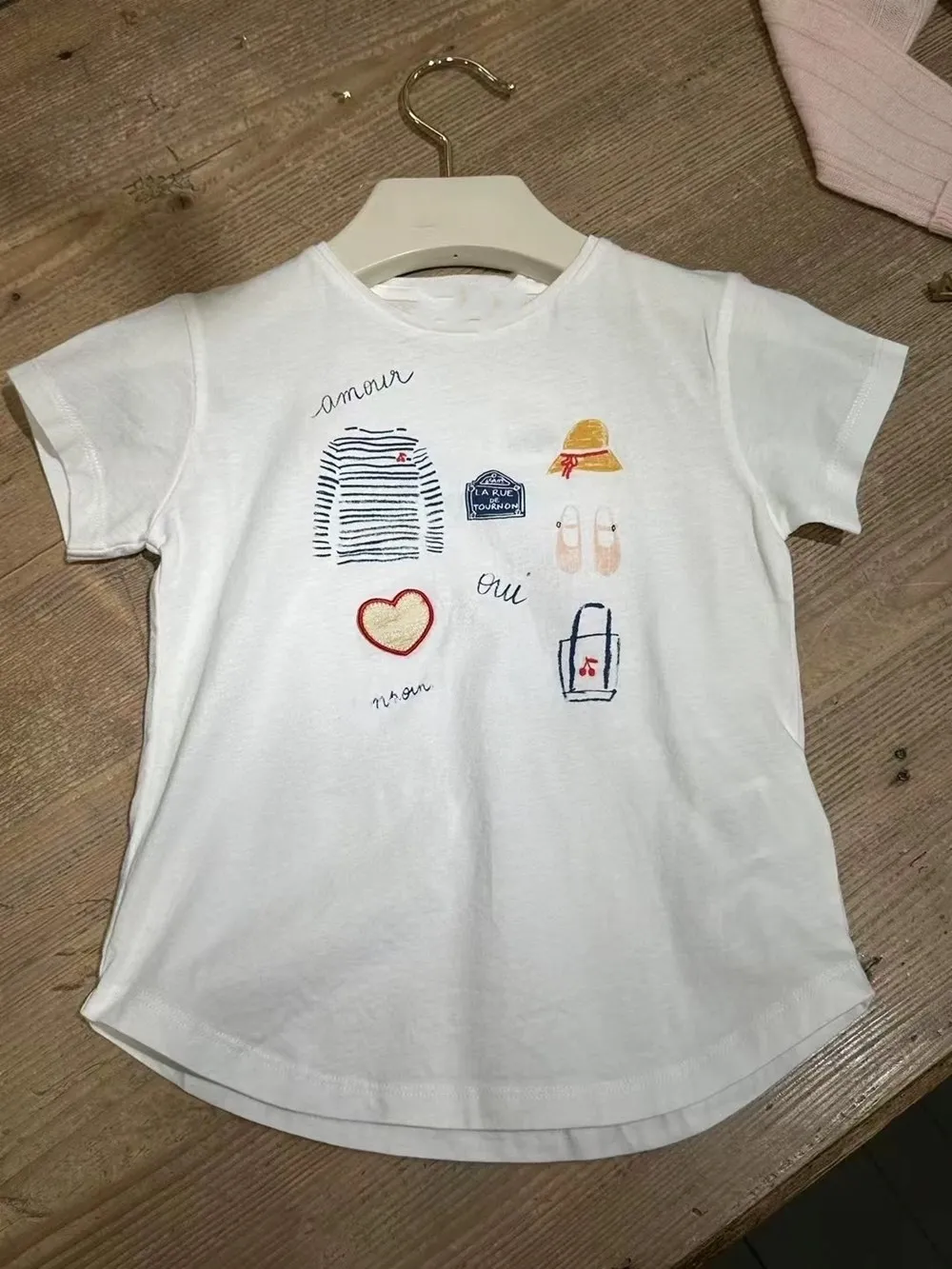 Summer girls' short sleeved T-shirt baby girls clothes cotton tops Solid color sweet printed pattern T-shirt
Summer girls' short sleeved T-shirt baby girls clothes cotton tops Solid color sweet printed pattern T-shirt