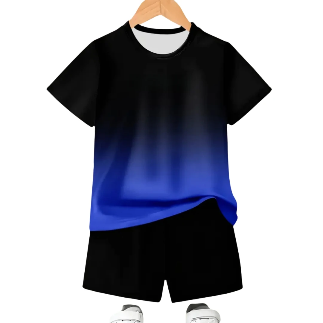 Children's Top and Bottom Clothes Set Simple Gradient Tracksuit for Boy Short Sleeve Tops Summer T-Shirts Sporty Child Girl Sets
Children's Top and Bottom Clothes Set Simple Gradient Tracksuit for Boy Short Sleeve Tops Summer T-Shirts Sporty Child Girl Sets
