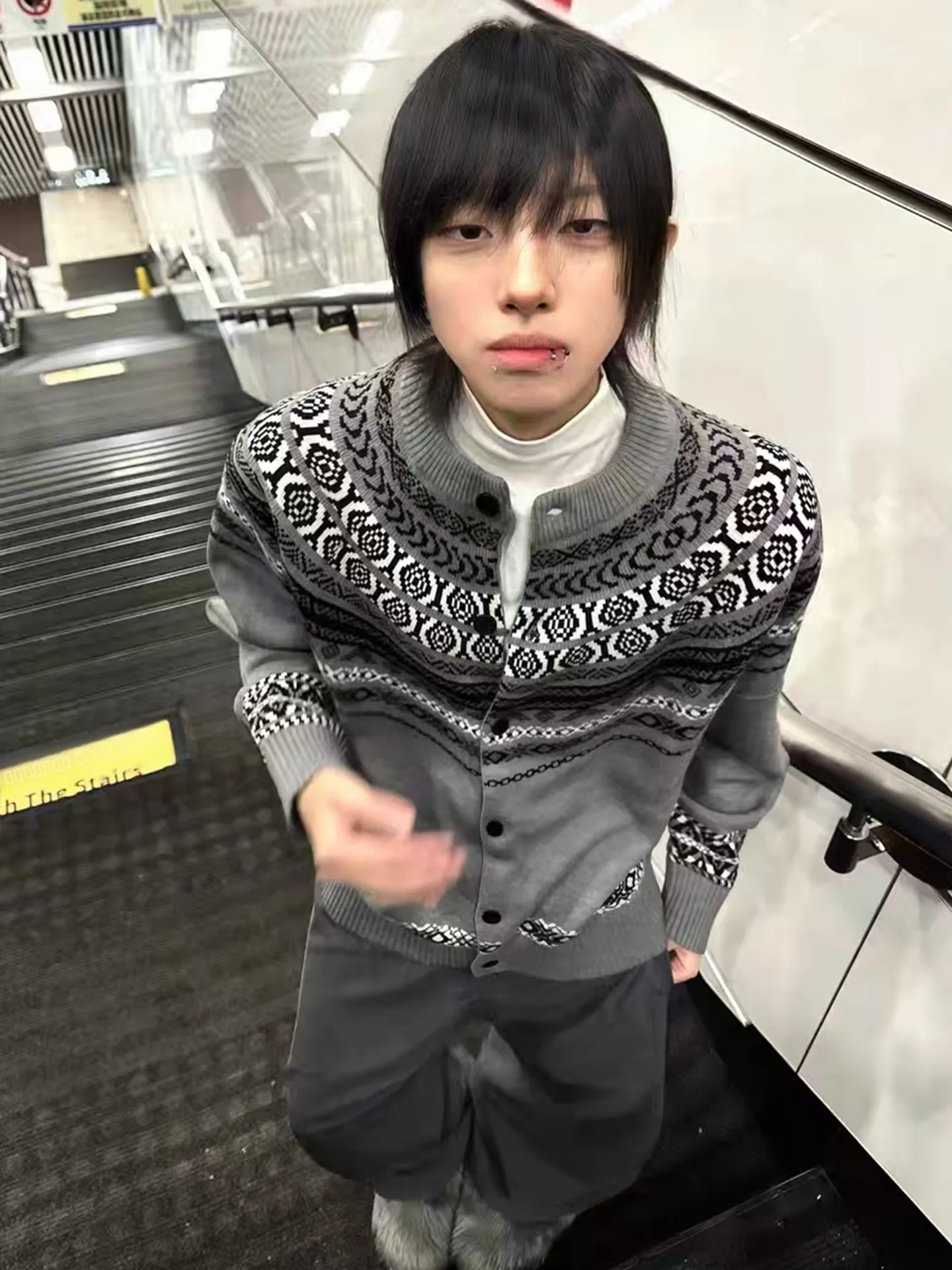 Heavyweight Fair Isle Vintage Knitted Open Cardigan Autumn Winter New Sle American Retro Loose Texture round Ne Sweater J...
Heavyweight Fair Isle Vintage Knitted Open Cardigan Autumn Winter New Sle American Retro Loose Texture round Ne Sweater J...