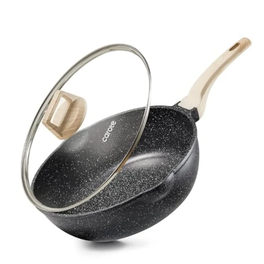12 Inch Nonstick Deep Frying Pan with Lid, 5.5 Qt Jumbo Cooker Saute Pan with Pour Spout, Skillet Induction Cookware, Non Stick
12 Inch Nonstick Deep Frying Pan with Lid, 5.5 Qt Jumbo Cooker Saute Pan with Pour Spout, Skillet Induction Cookware, Non Stick