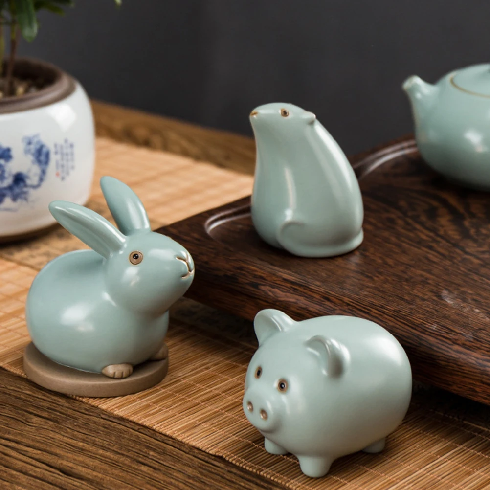 Ruyao Ceramic Tea Pet Bunny Statue Compact Desktop Ornament Delicate Smooth Bunny Decor Creative Home Office Tea Accessories 
Ruyao Ceramic Tea Pet Bunny Statue Compact Desktop Ornament Delicate Smooth Bunny Decor Creative Home Office Tea Accessories