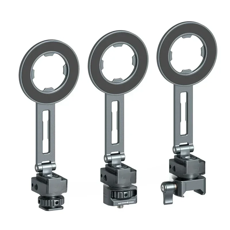 Магнитный складной держатель для телефона (крепление на холодную штативную головку) для съемки горизонтально и вертикально
Магнитный складной держатель для телефона (крепление на холодную штативную головку) для съемки горизонтально и вертикально